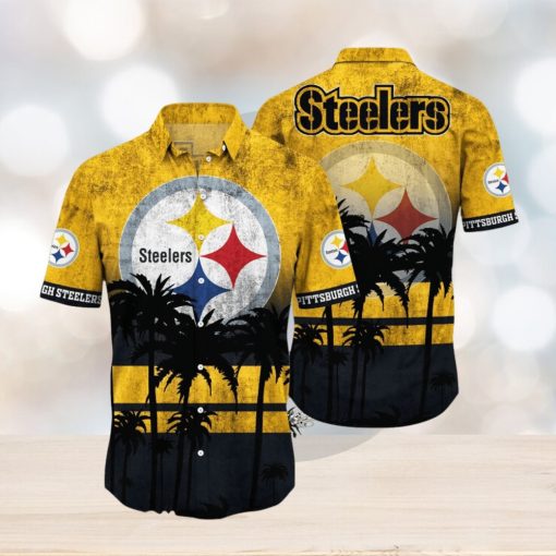 Pittsburgh Steelers Logo Coconut Tropical Hawaiian Shirt Beach Gift For Fans