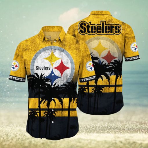 Pittsburgh Steelers Logo Coconut Tropical Hawaiian Shirt Beach Gift For Fans