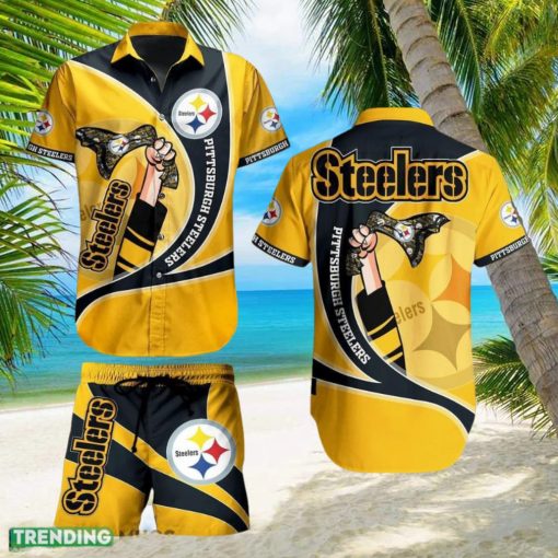 Pittsburgh Steelers NFL Bold Hawaiian Shirt And Short For Best Fans New Trends For This Summer Beach