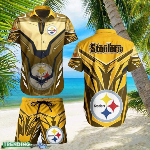 Pittsburgh Steelers NFL Bright Hawaiian Shirt And Short For Best Fans New Trends For This Summer Beach