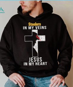 Pittsburgh Steelers NFL In My Veins Jesus In My Heart Cross 2024 T Shirt