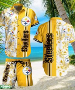 Pittsburgh Steelers NFL Tropical Pattern Hawaiian Shirt And Short For Best Fans Gift New Trending Beach Holiday