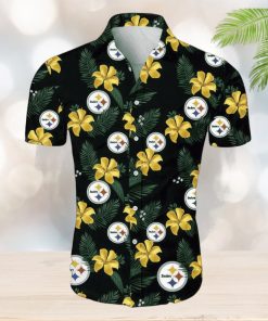 Pittsburgh Steelers Tropical Flower Pattern Hawaiian Shirt Beach Shirt NFL