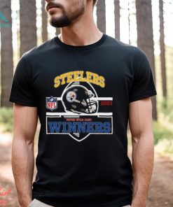 Pittsburgh Steelers Winners Champions 2023 Super Wild Card NFL Divisional Helmet Logo T Shirt