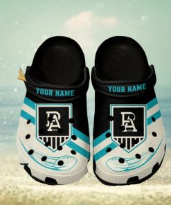Port Adelaide Football Club AFL Classic Custom Name Crocs Clogs Shoes