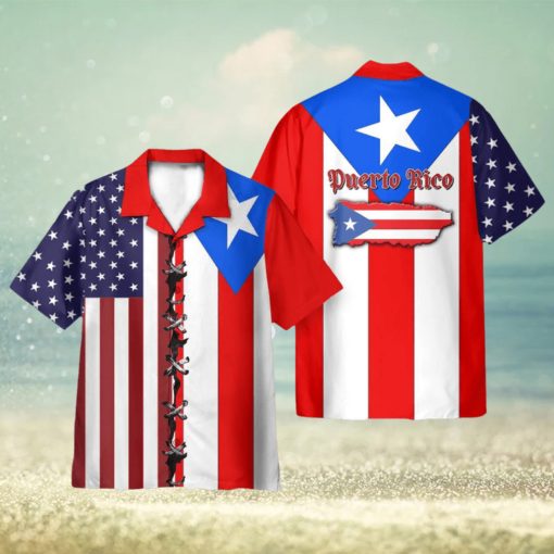 Puerto Rico Flag 3D Hawaiian Shirt Holiday Gift