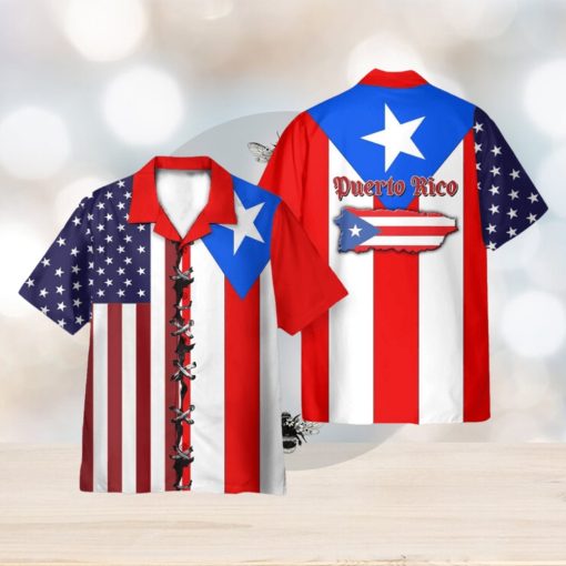 Puerto Rico Flag 3D Hawaiian Shirt Holiday Gift