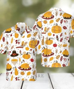 Pumpkins Thanksgiving Pattern Hawaiian Shirt Aloha Casual Shirt For Men And Women