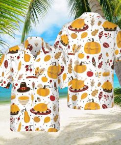 Pumpkins Thanksgiving Pattern Hawaiian Shirt Aloha Casual Shirt For Men And Women