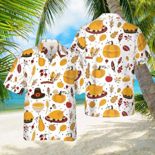 Pumpkins Thanksgiving Pattern Hawaiian Shirt Aloha Casual Shirt For Men And Women