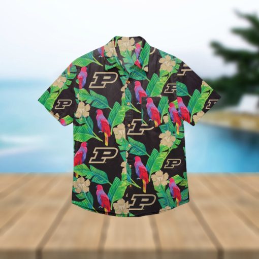 Purdue Boilermakers Floral Hawaiian Shirt