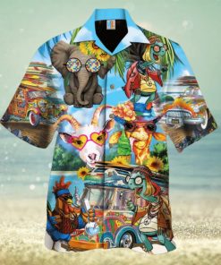 Radiate Under the Sun Embracing Hippie Hawaiian Shirt