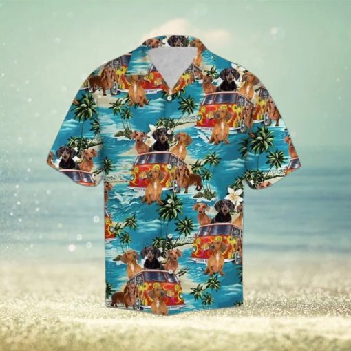 Relax Time Dachshund Hippie Summer Vacation Hawaiian Shirt