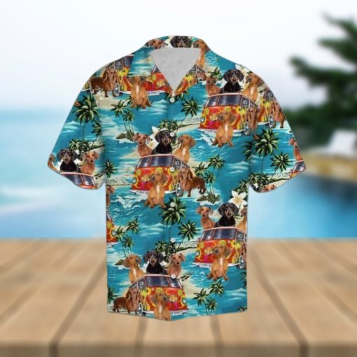 Relax Time Dachshund Hippie Summer Vacation Hawaiian Shirt