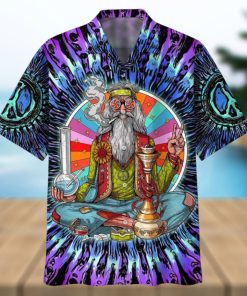 Retro Hippie Vibes in Hawaiian Full Print Ensemble Shirt