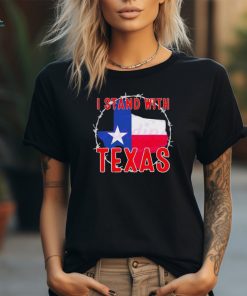 Retro I Stand With Texas Map shirt