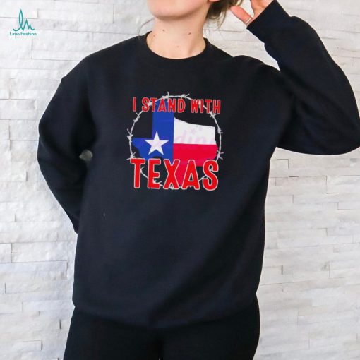 Retro I Stand With Texas Map shirt