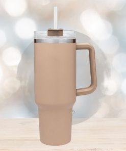 Reusable Vacuum Quencher Tumbler with Straw