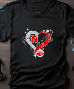 Rhinestone heart Nebraska Cornhuskers lets go Big Red shirt