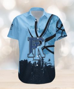 Rhode Island Rams Hawaii Shirt Basketball Net Grunge Pattern, NCAA