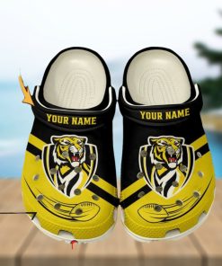 Richmond Football Club AFL Classic Custom Name Crocs Clogs Shoes