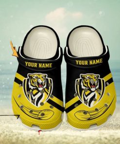 Richmond Football Club AFL Classic Custom Name Crocs Clogs Shoes