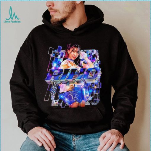 Riho professional wrestling portrait iridescence shirt