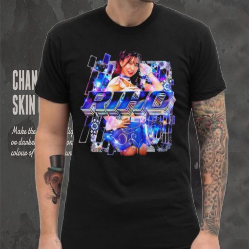 Riho professional wrestling portrait iridescence shirt