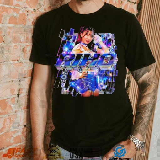 Riho professional wrestling portrait iridescence shirt