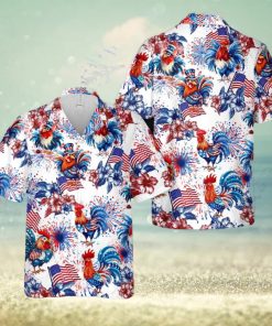 Rooster, 4th Of July Hawaiian Shirt