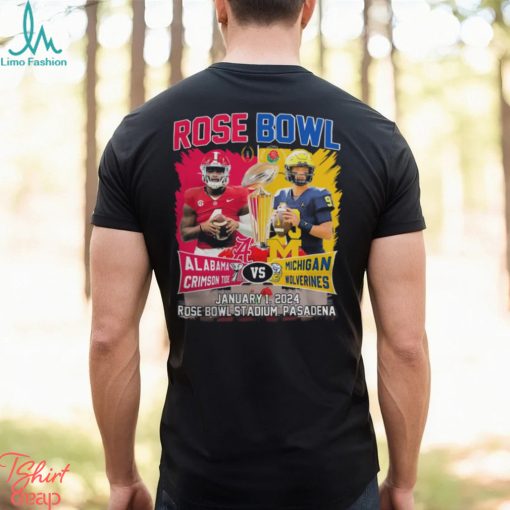 Rose Bowl Alabama Crimson Tide Jalen Milroe Vs Michigan Wolverines Jj Mccarthy January 1, 2024 Shirt