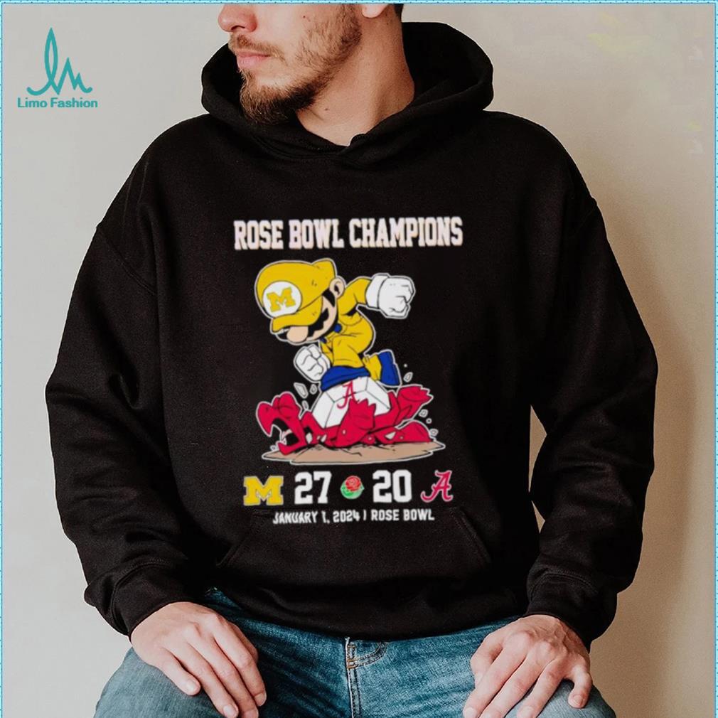 Rose Bowl Game Super Mario Michigan Wolverines stomp Alabama Crimson Tide 27 20 shirt Rose Bowl Game Super Mario Michigan Wolverines stomp Alabama Crimson Tide 27 20 shirt