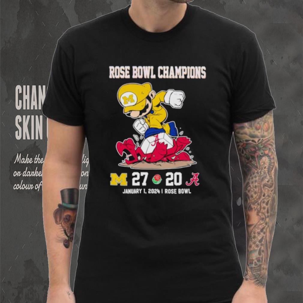 Rose Bowl Game Super Mario Michigan Wolverines stomp Alabama Crimson Tide 27 20 shirt Rose Bowl Game Super Mario Michigan Wolverines stomp Alabama Crimson Tide 27 20 shirt