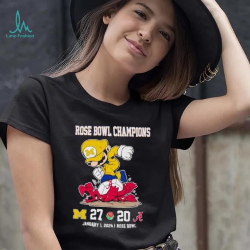 Rose Bowl Game Super Mario Michigan Wolverines stomp Alabama Crimson Tide 27 20 shirt