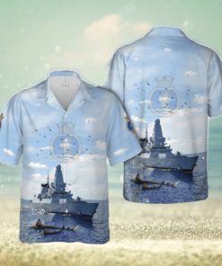 Royal Navy HMS Dauntless (D33) Hawaiian Shirt Tropical Beach