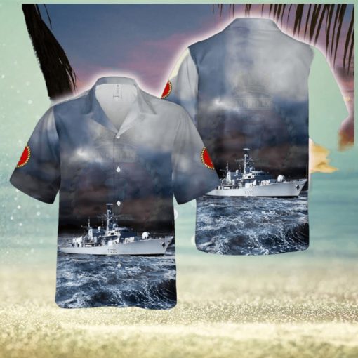 Royal Navy HMS Norfolk (F230) Type 23 frigate Hawaiian Shirt Tropical Beach