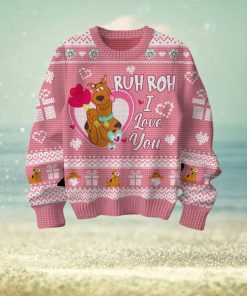 Ruh Roh I Love You Scooby Doo Valentine Sweater