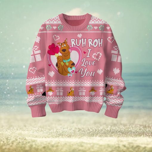 Ruh Roh I Love You Scooby Doo Valentine Sweater