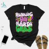 Running on Mardi Gras shirt