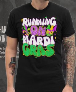 Running on Mardi Gras shirt