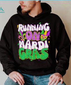 Running on Mardi Gras shirt