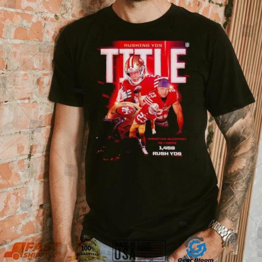Rushing yds title Christian McCaffrey poster shirt