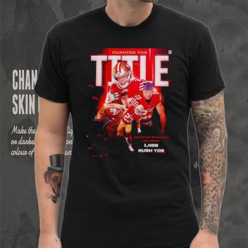 Rushing yds title Christian McCaffrey poster shirt