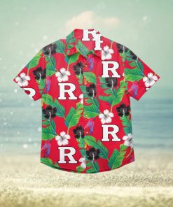 Rutgers Scarlet Knights Floral Hawaiian Shirt