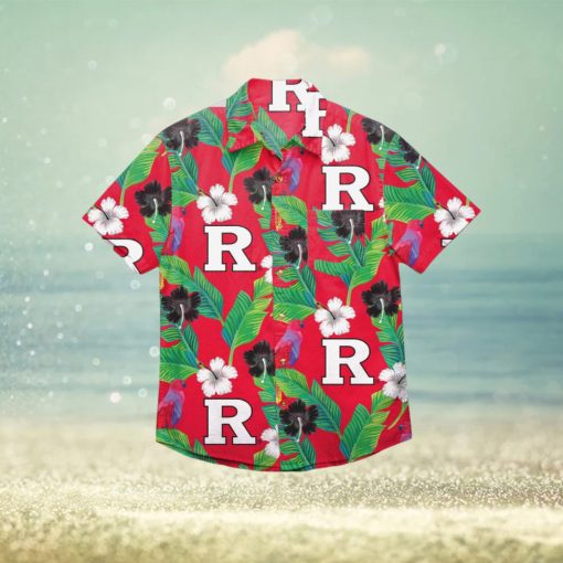 Rutgers Scarlet Knights Floral Hawaiian Shirt