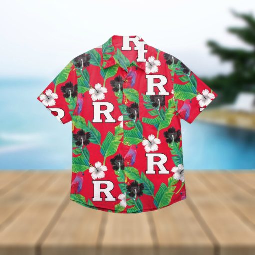 Rutgers Scarlet Knights Floral Hawaiian Shirt