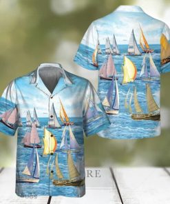 Sailing Boats Hawaiian Shirt Aloha Casual Shirt For Men And Women