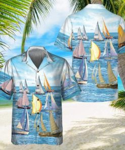 Sailing Boats Hawaiian Shirt Aloha Casual Shirt For Men And Women