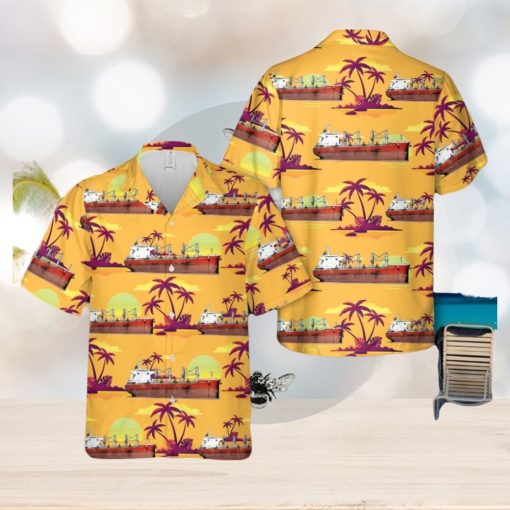 Sailing Sky Bulk Carrier Ship 3D Hawaiian Shirt Beach Lover Gift