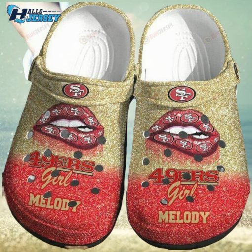 San Francisco 49Ers Gold Red Pattern Crocs